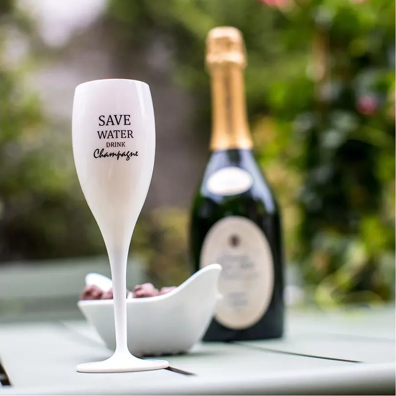 Sektglas Save water drink champagne