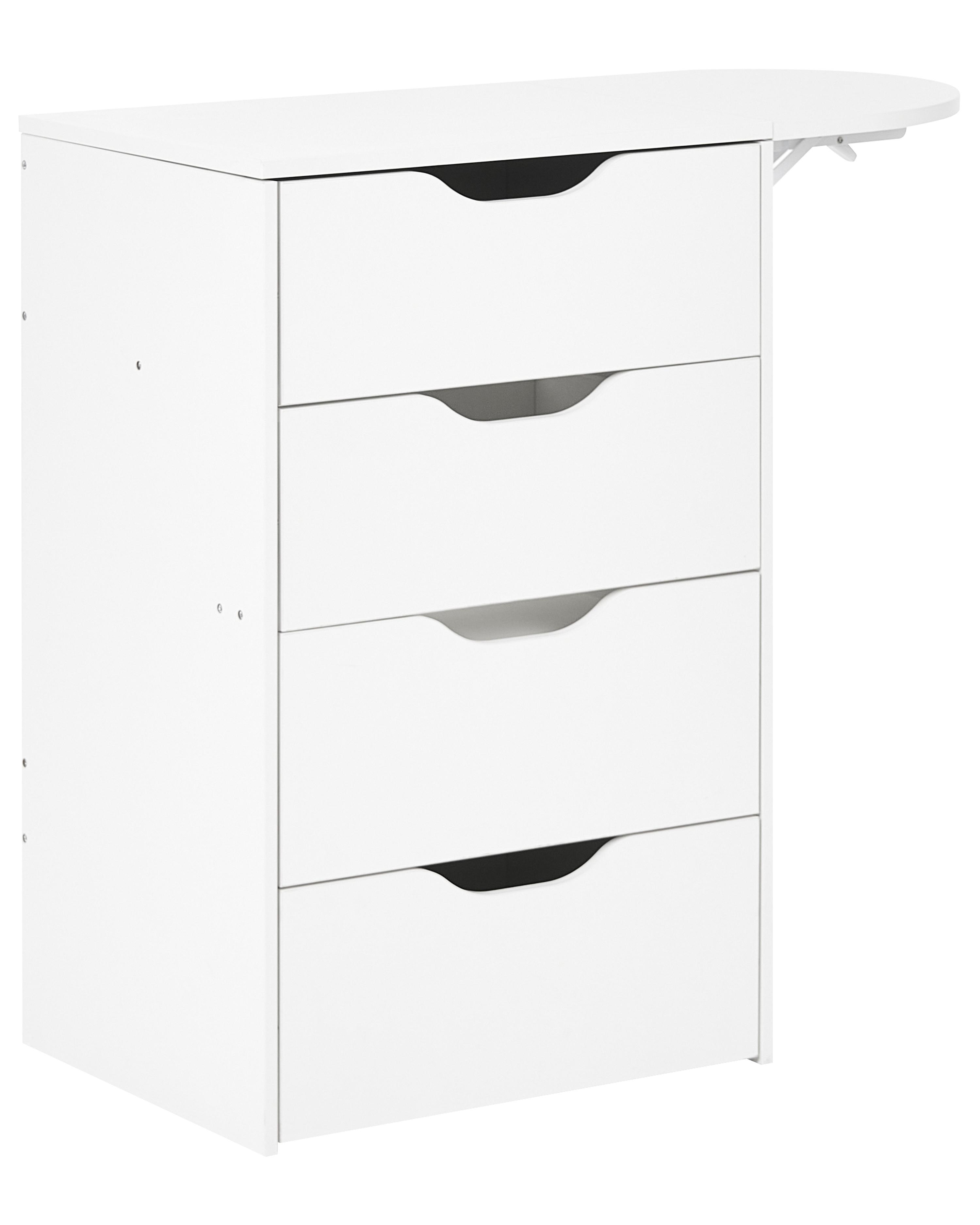 Dressing Table with Mirror and Stool BELOEIL White