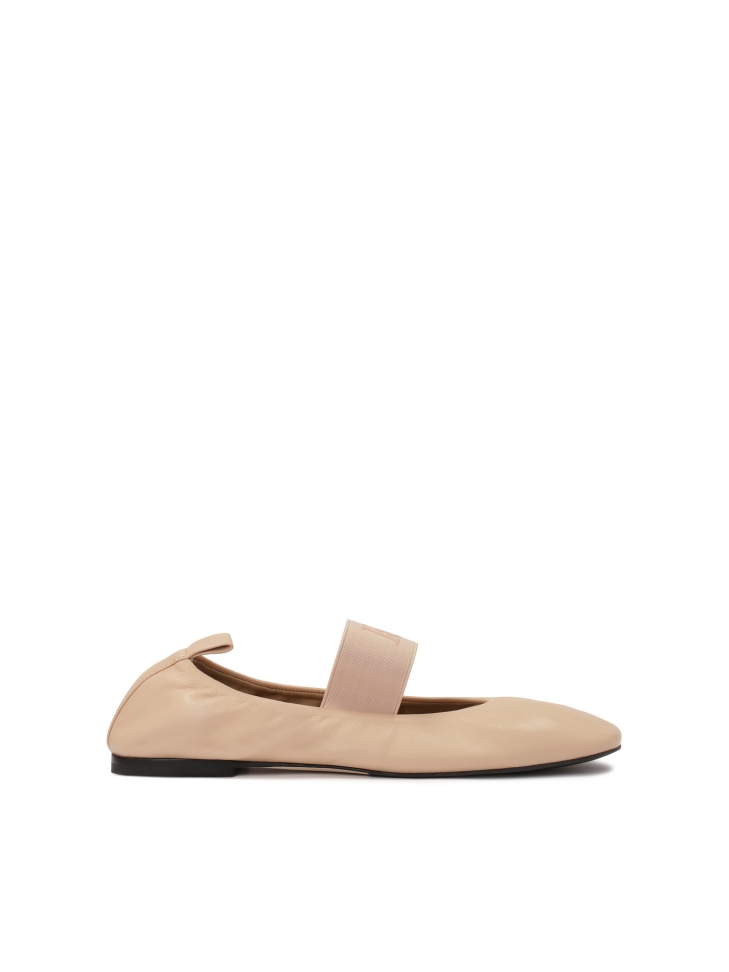 Slip-on ballerinas with wide strap