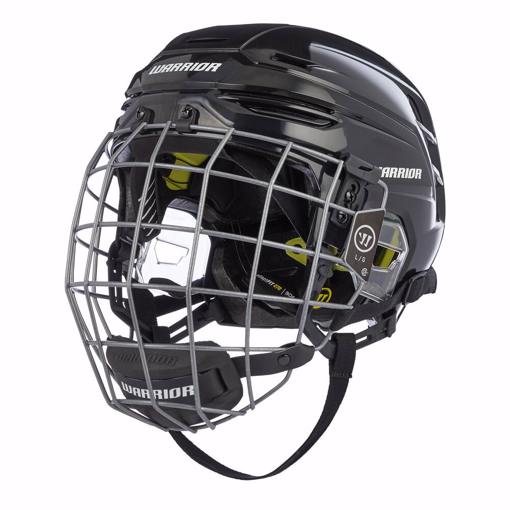Warrior Alpha Pro Hockey Helmet Combo, Black