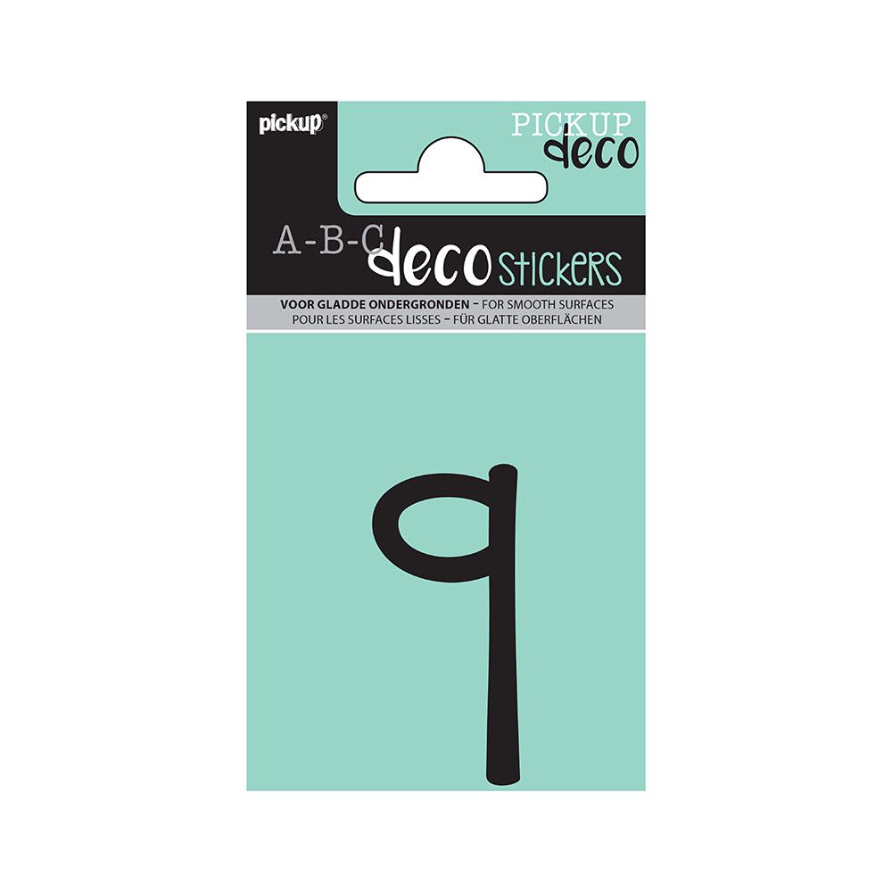 BOKSTAVER PICKUP Q ABC DECO MILA 60 MM Q SVART