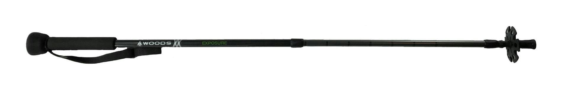 Woods Exposure Telescopic Adjustable Aluminium Trekking Pole w/ Phone Clip For Hiking & Walking
