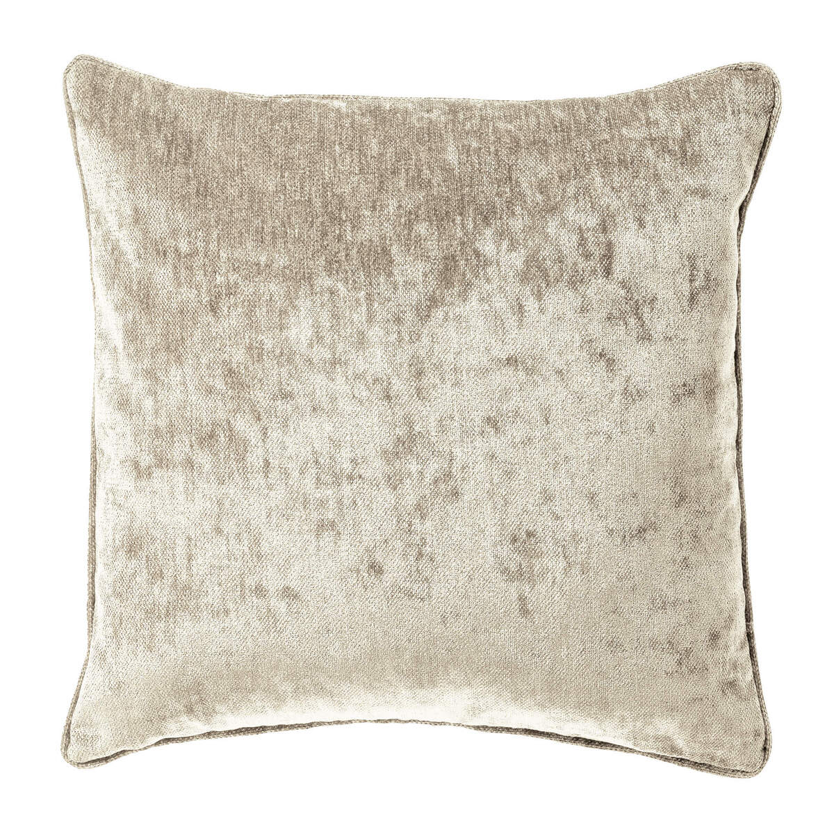 LEWY - sierkussen 45x45 cm - glansvelours - Pumice Stone - beige