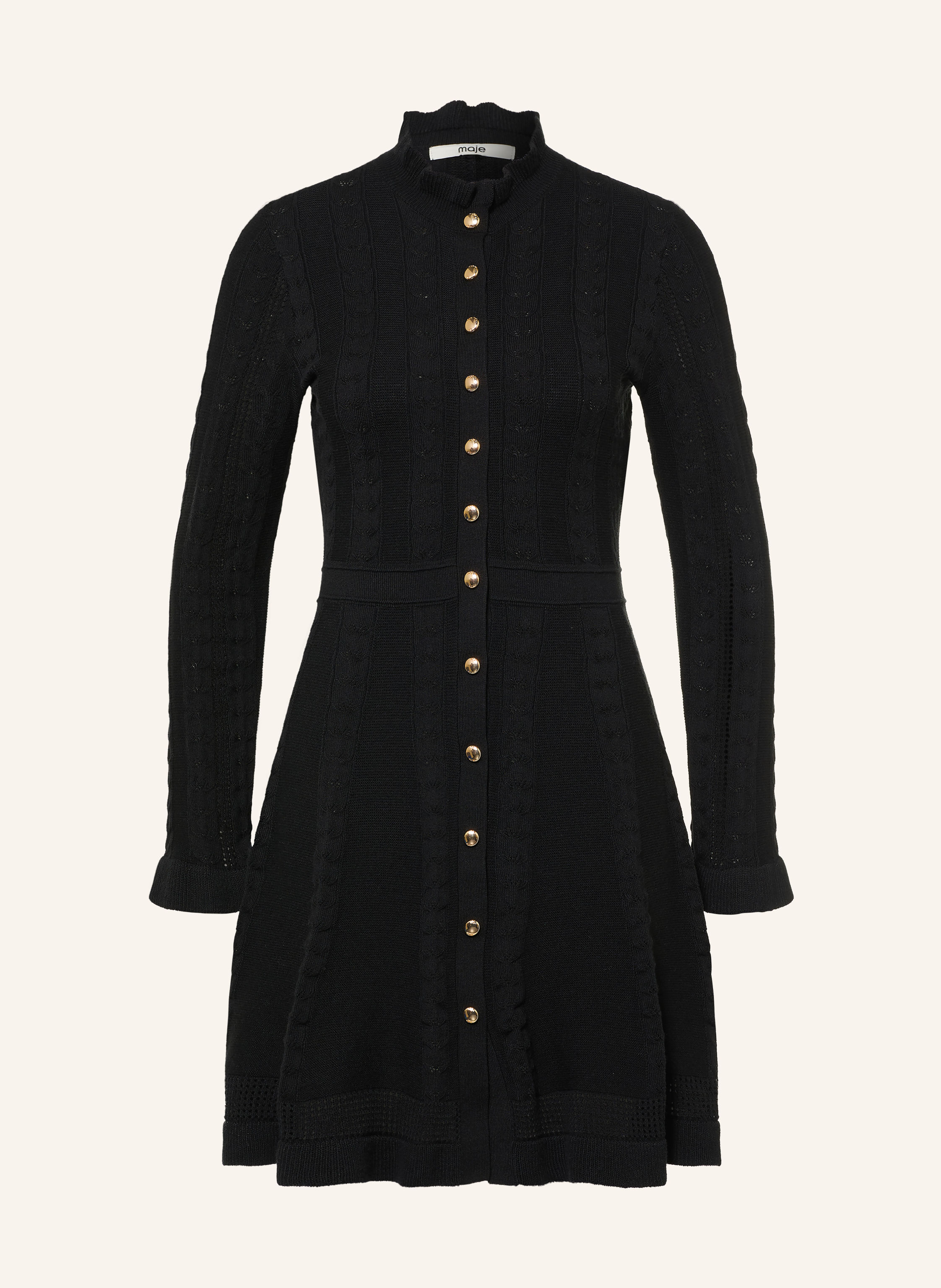 maje Strickkleid mit Rüschen
