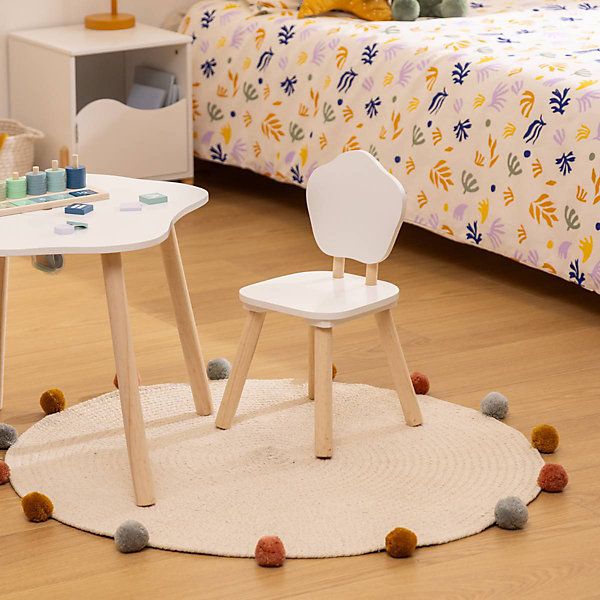 Chaises enfant Douceur blanc L23xp23xH47cm - Atmosphera
