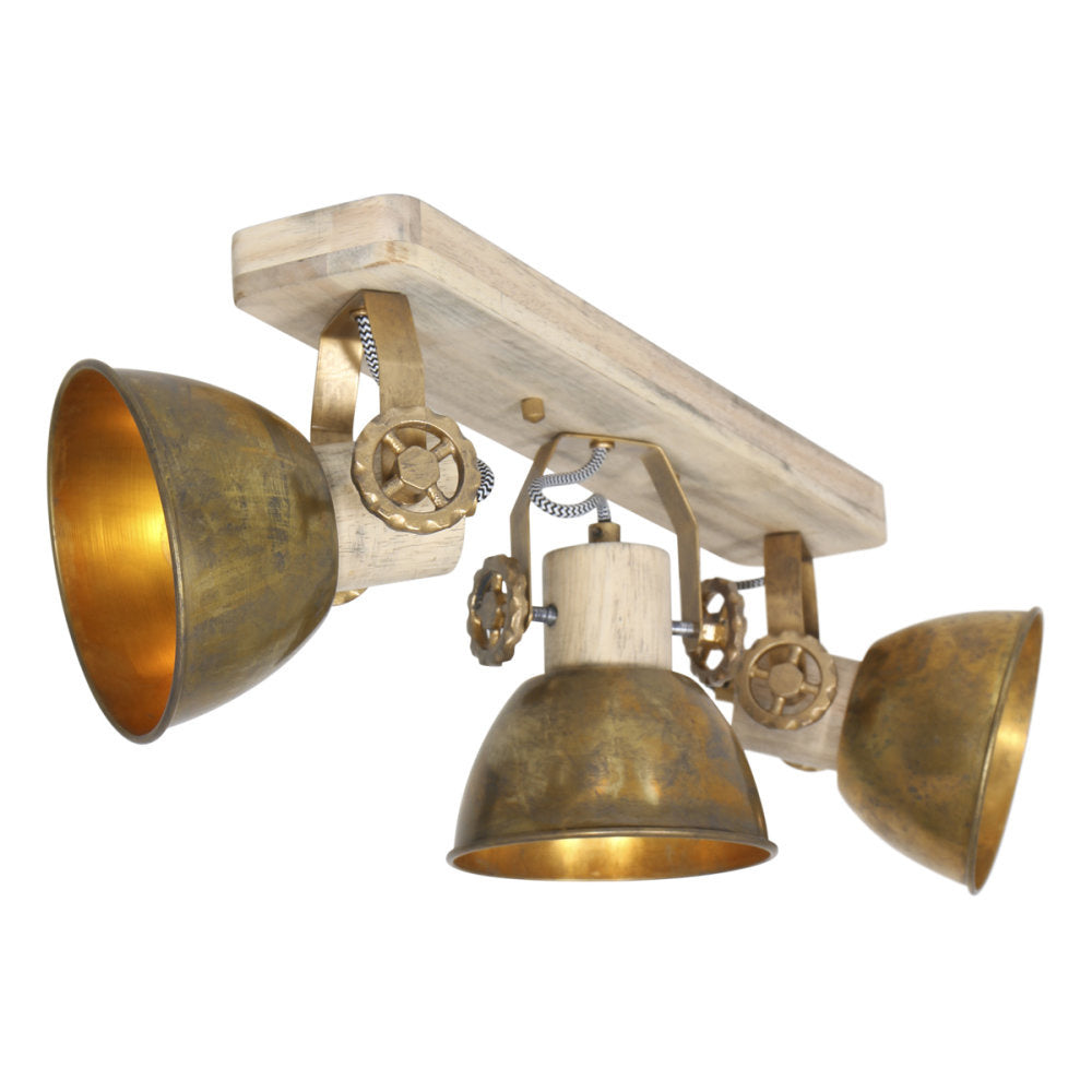 Mexlite spot gearwood - 4 lichts - 59x 17 cm - brons
