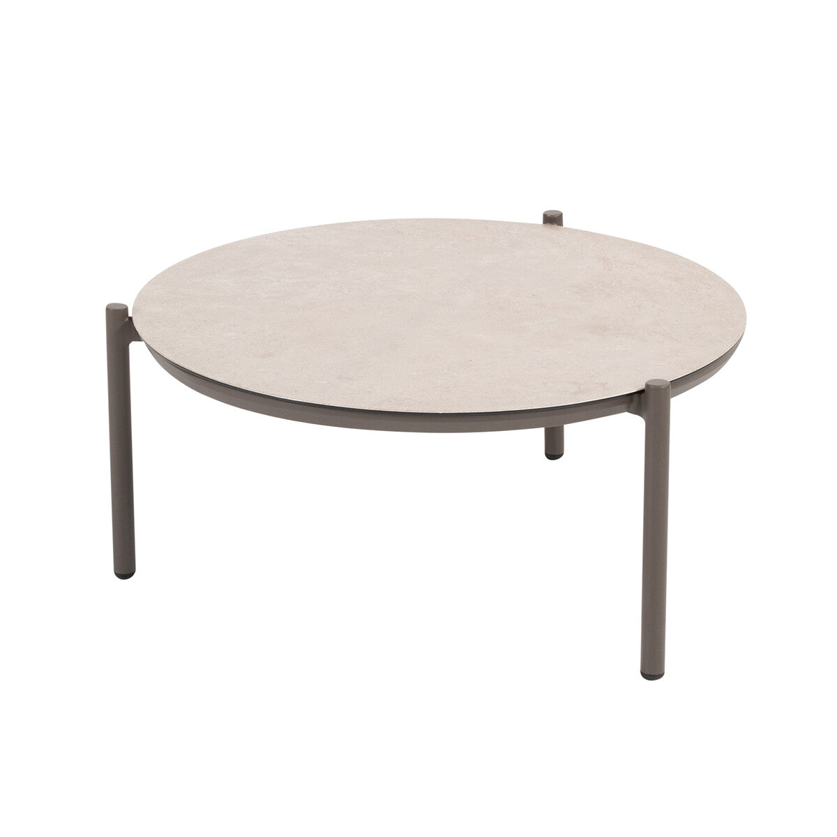 4 Seasons loungetafel Vic Ø73xH35 cm terre - ceramic print