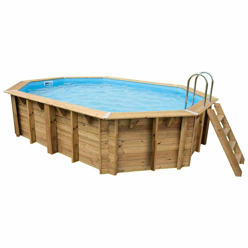 Piscine Azura avec liner bleu 3,55 x 4,9 x 1,3 m UBBINK