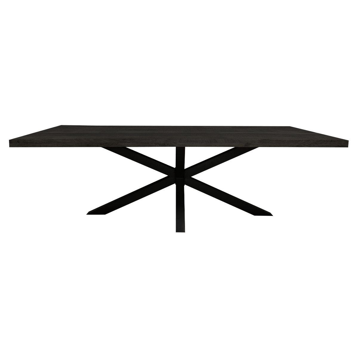 Table à manger bois noir à pied central 160 cm RIVANO