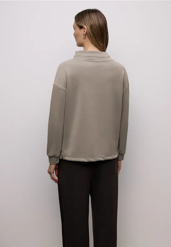 Silk-Look Shirt in Unifarbe