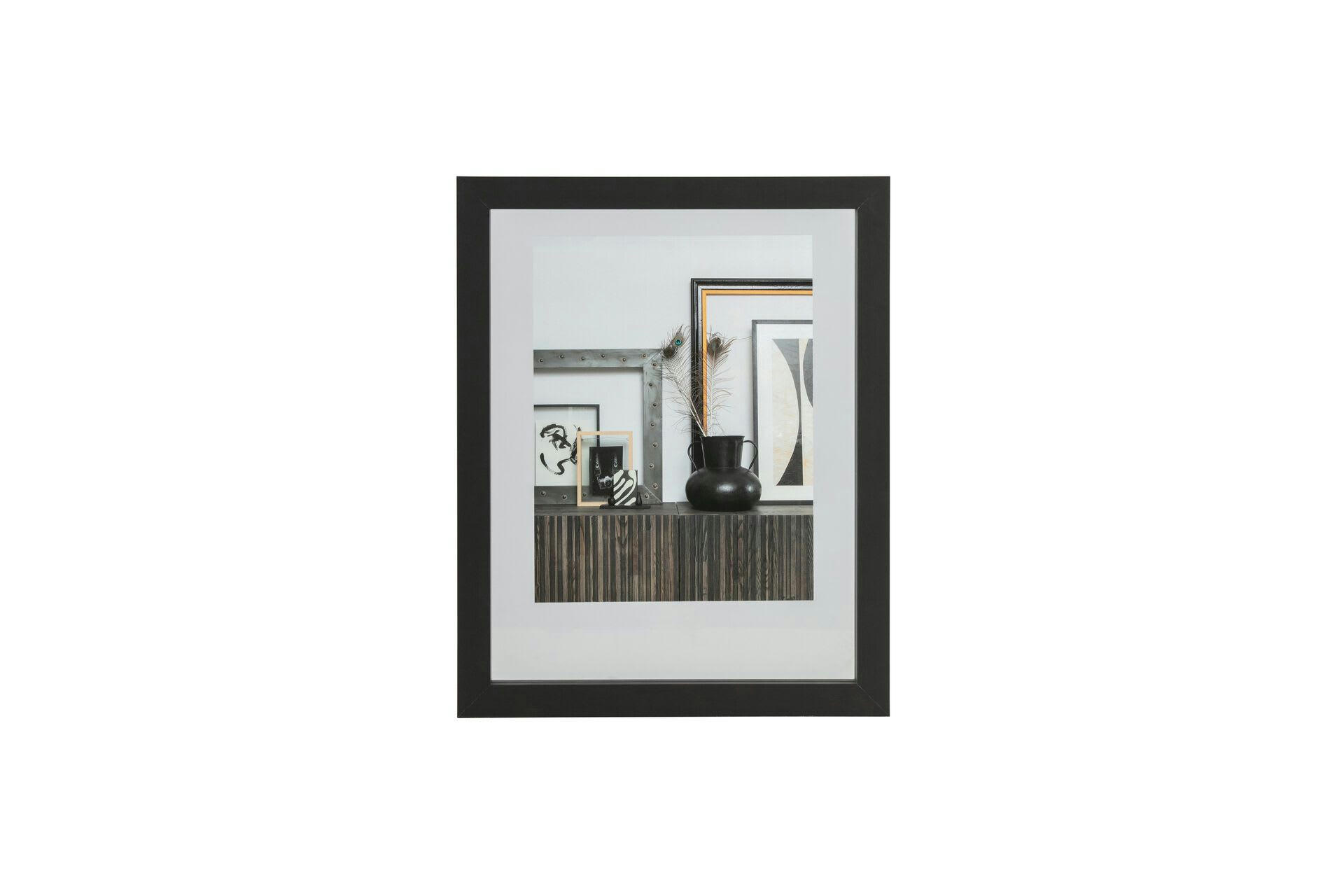BLAKE - Grand cadre photo en bois noir 40x50