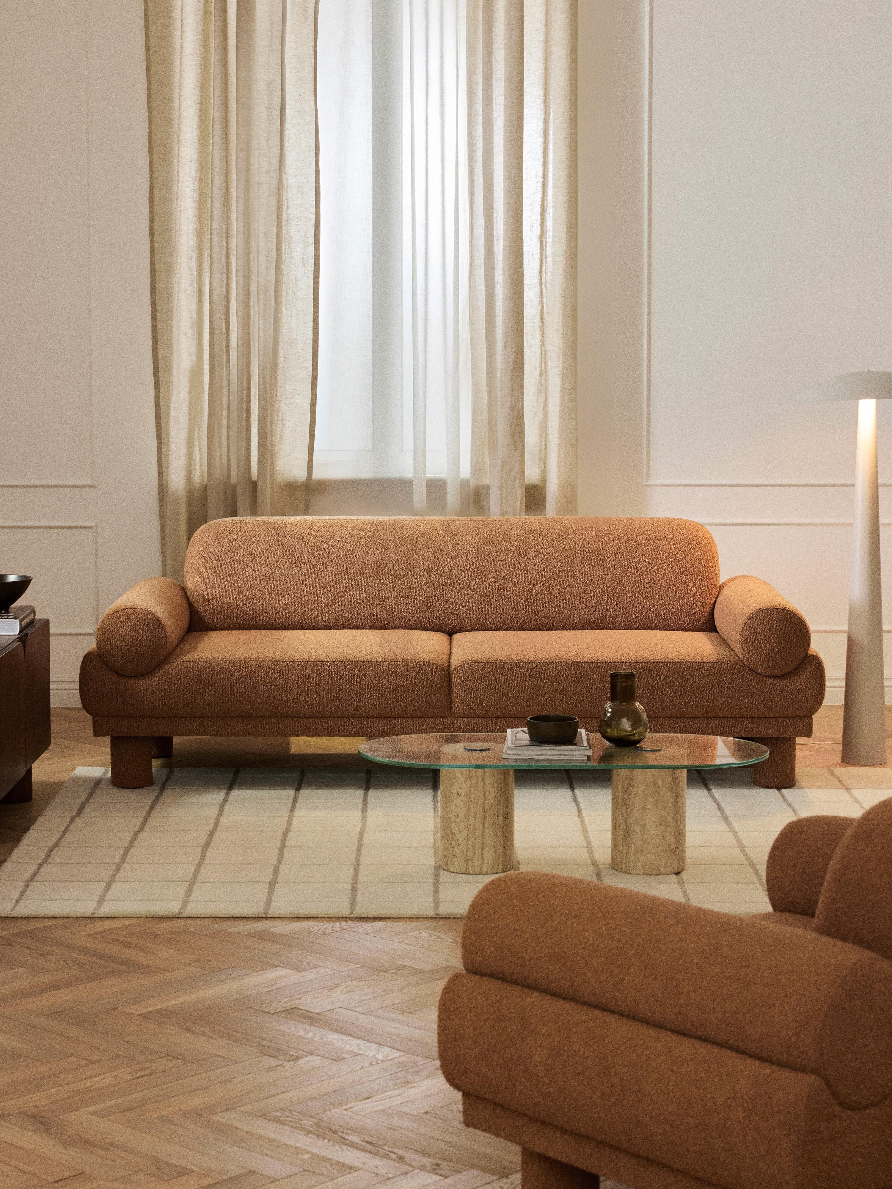 Bouclé-Sofa Lilo (3-Sitzer)