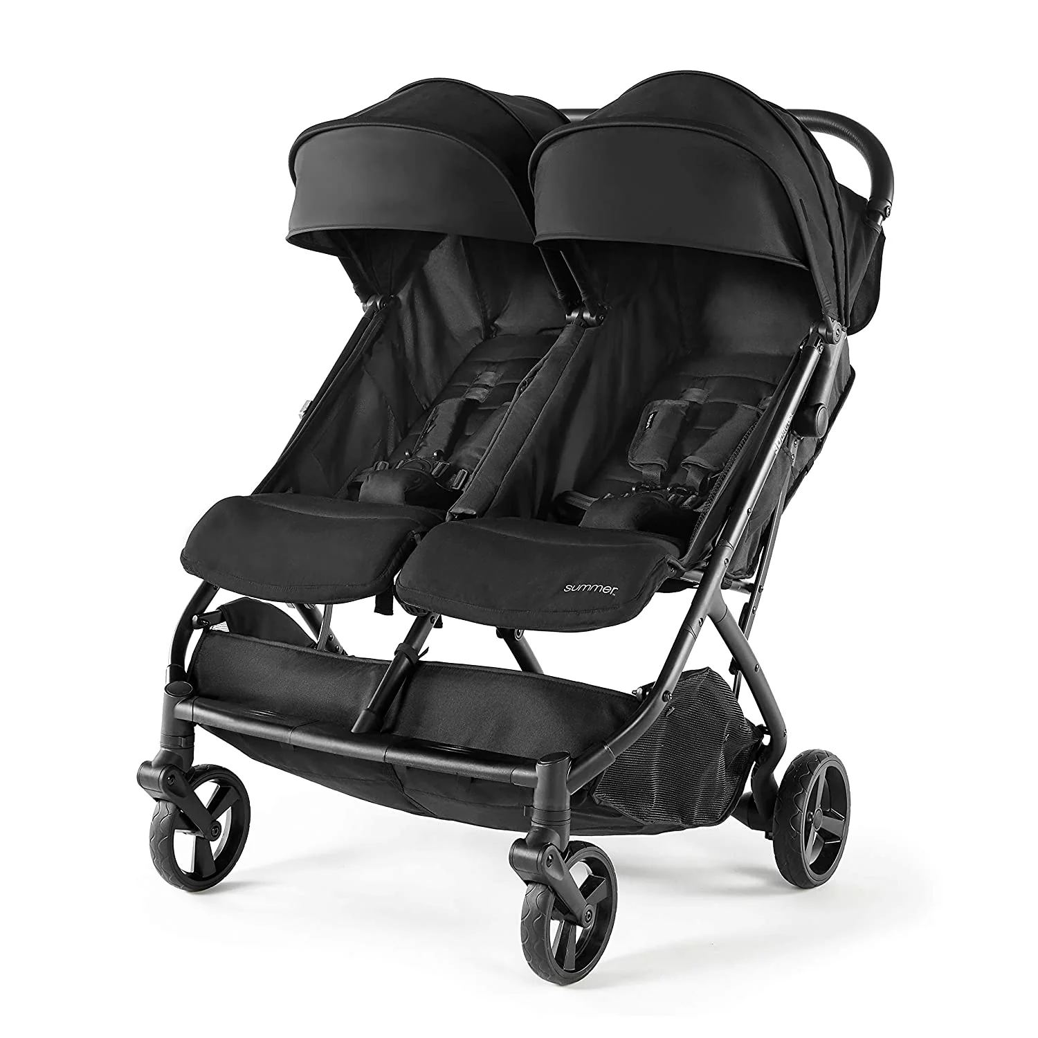 3Dpac CS+ Double Stroller, Black �C Car Seat Compatible Baby Stroller �C Lightweight Stroller with Convenient One-Hand Fold