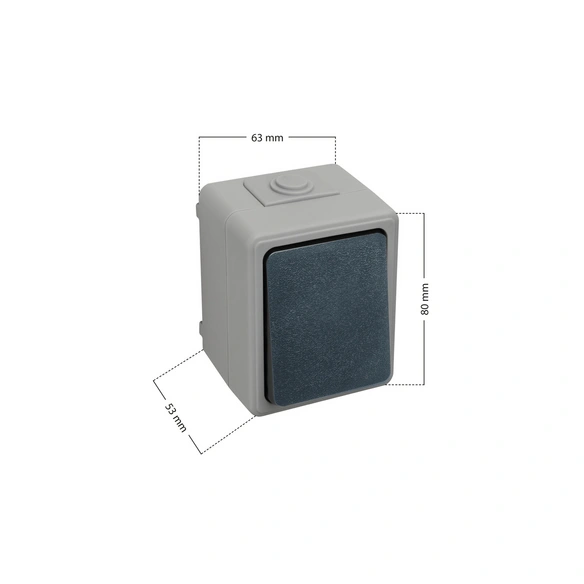 Schalter »Innentaster«, BxLxT: 8 x 6,3 x 5,5 cm, grau, anthrazit