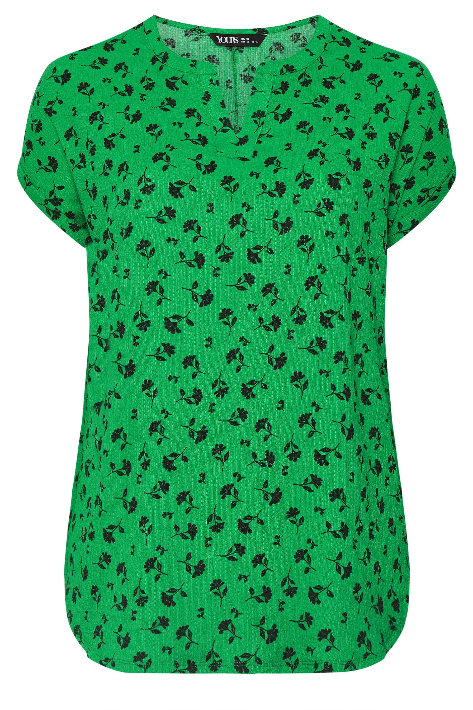 Yours Floral Notch Neck Top