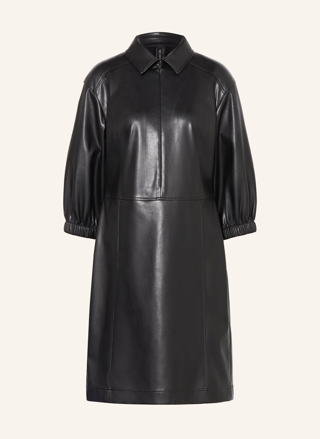 MARC CAIN Kleid in Lederoptik mit 3/4-Arm