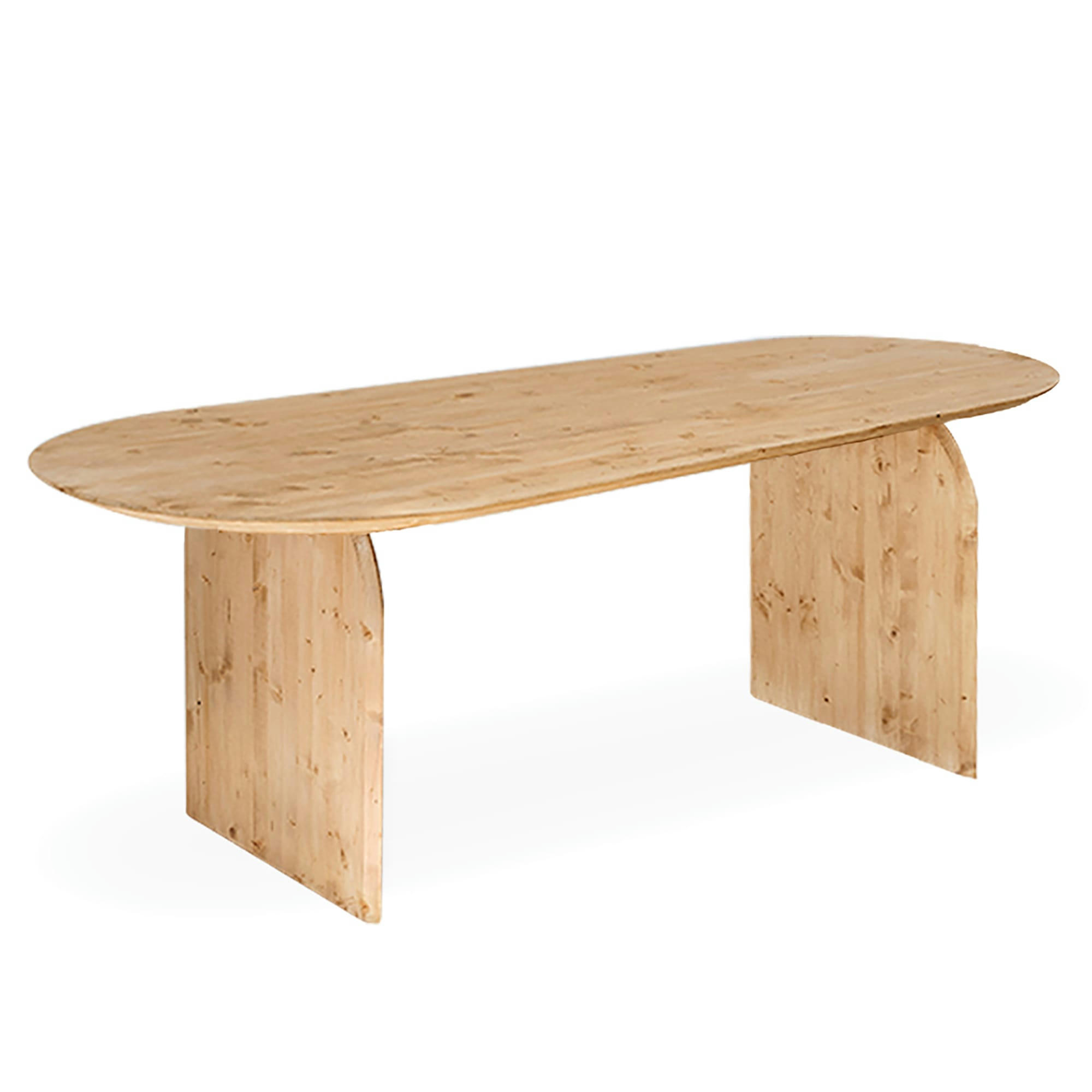 BLOOM - Table à manger ovale en bois de sapin marron clair 180 cm