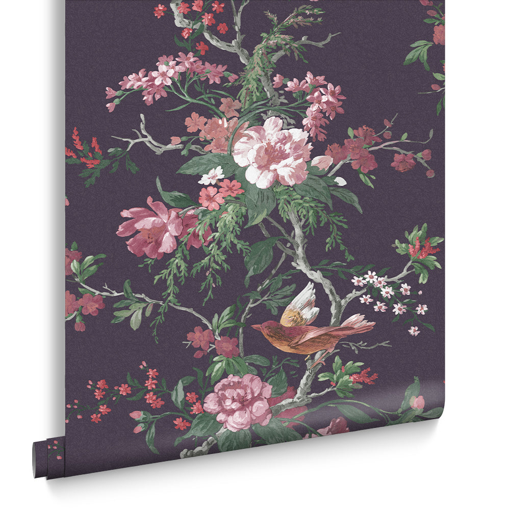 Graham & Brown Vliesbehang - Venetian Deep Plum - 10mx52cm