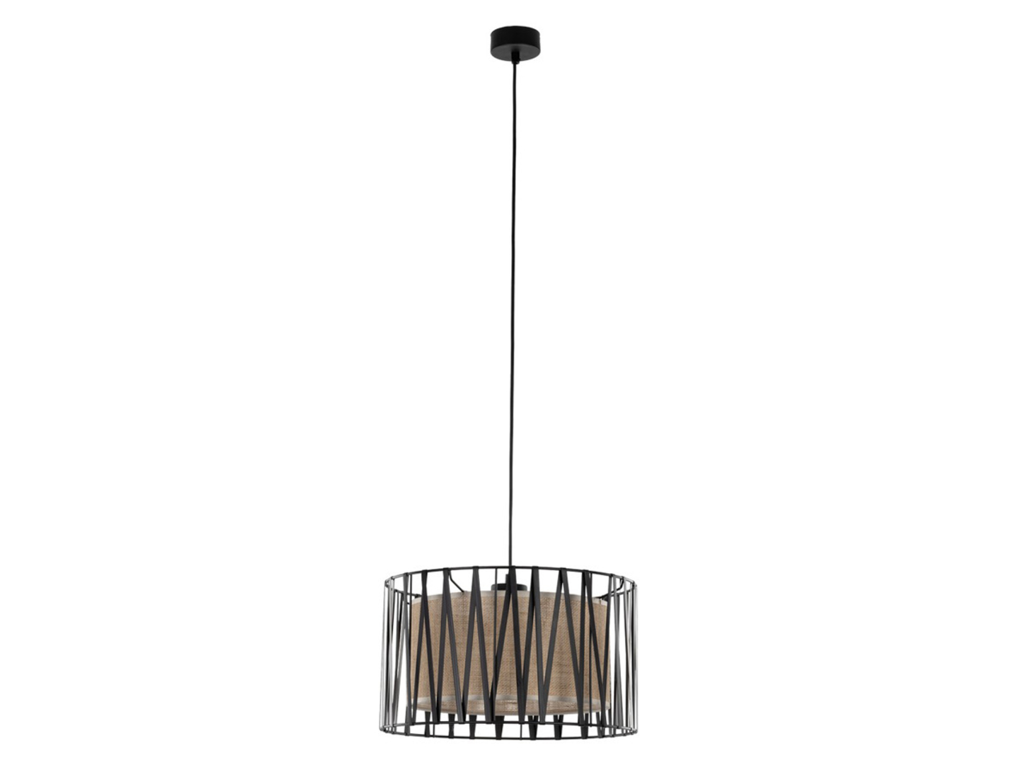Lampa wisząca Harmony Nature tkaninowa czarna