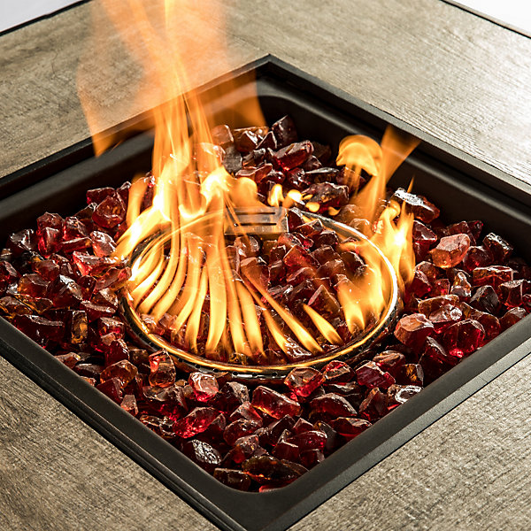 4kg verres de feu pour braséro à gaz d'extérieur jardin, rouge Teamson Home