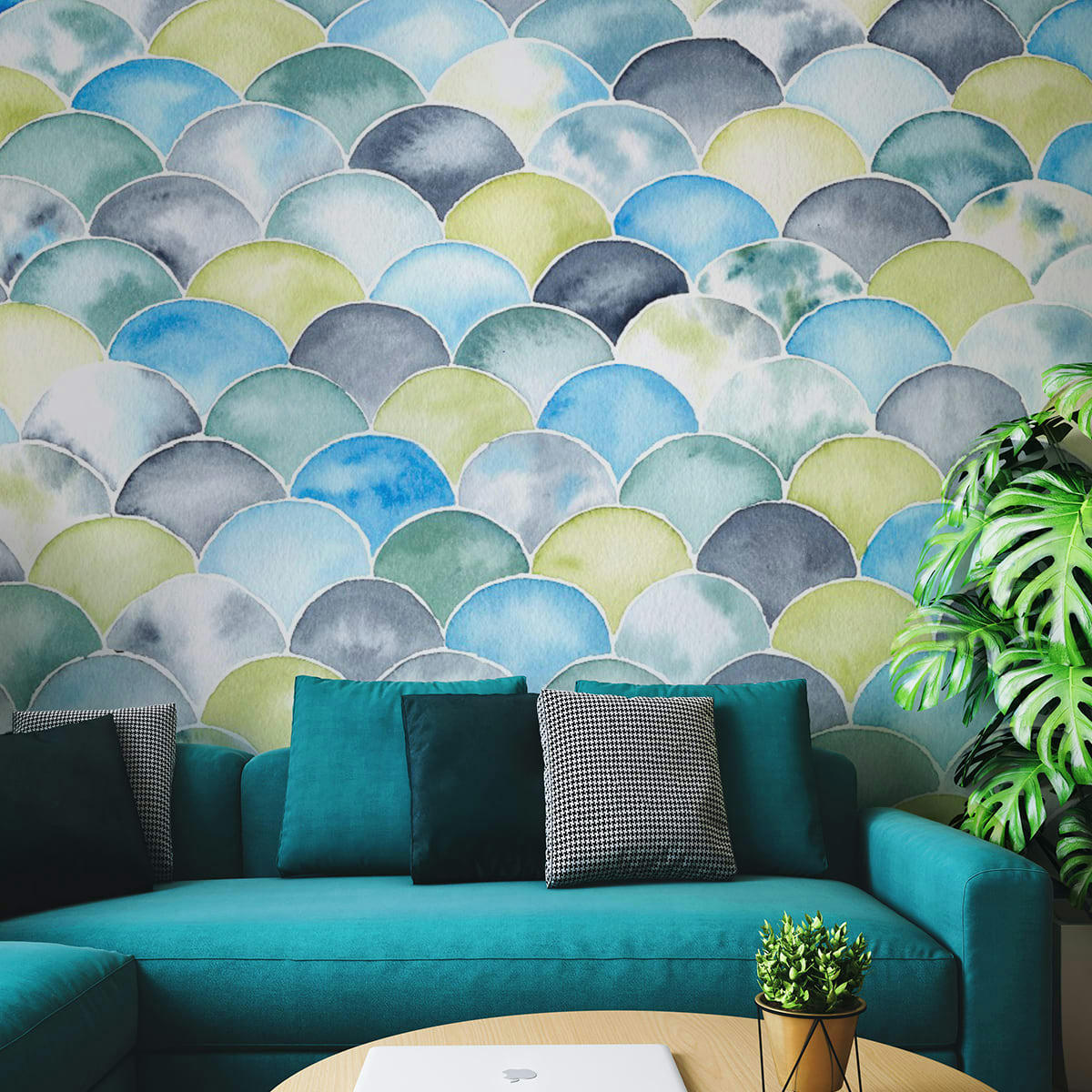 - Papier peint panoramique écailles 425 x 250 cm