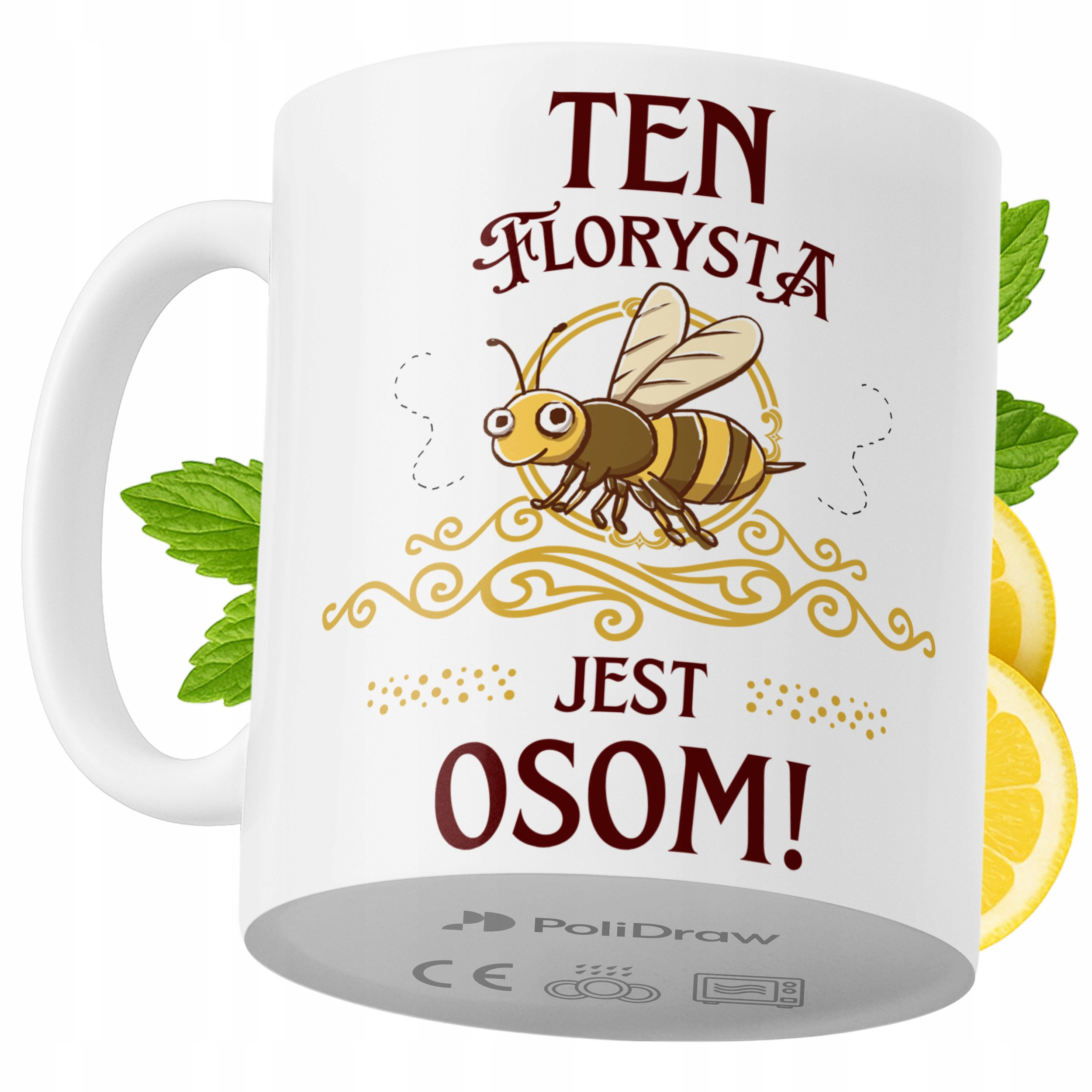 Kubek Dla Florysty na Prezent z Nadrukiem ze Zdjęciem 330 ml PoliDraw