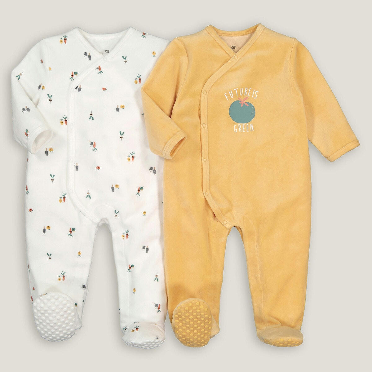 Lot de 2 pyjamas 1 pièce en velours