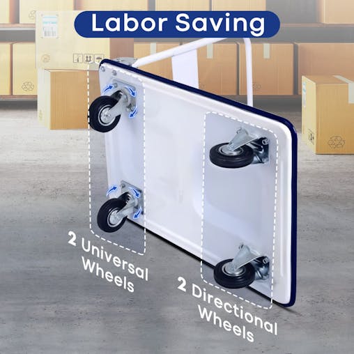 NNECW Folding Platform Truck with Swivel Wheels for Loading/Storage