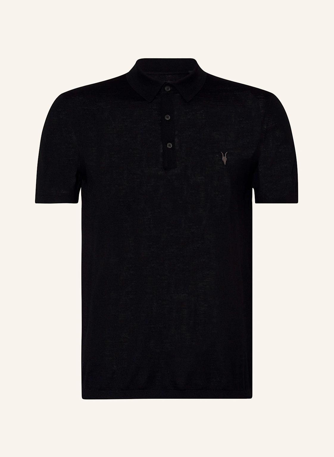 ALLSAINTS Strick-Poloshirt MODE MERINO aus Merinowolle