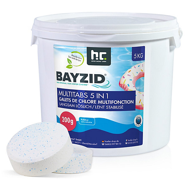 2 x 5 Kg Galets De Chlore Multifonction 5 En 1 Bayzid De 200g En Sceaux