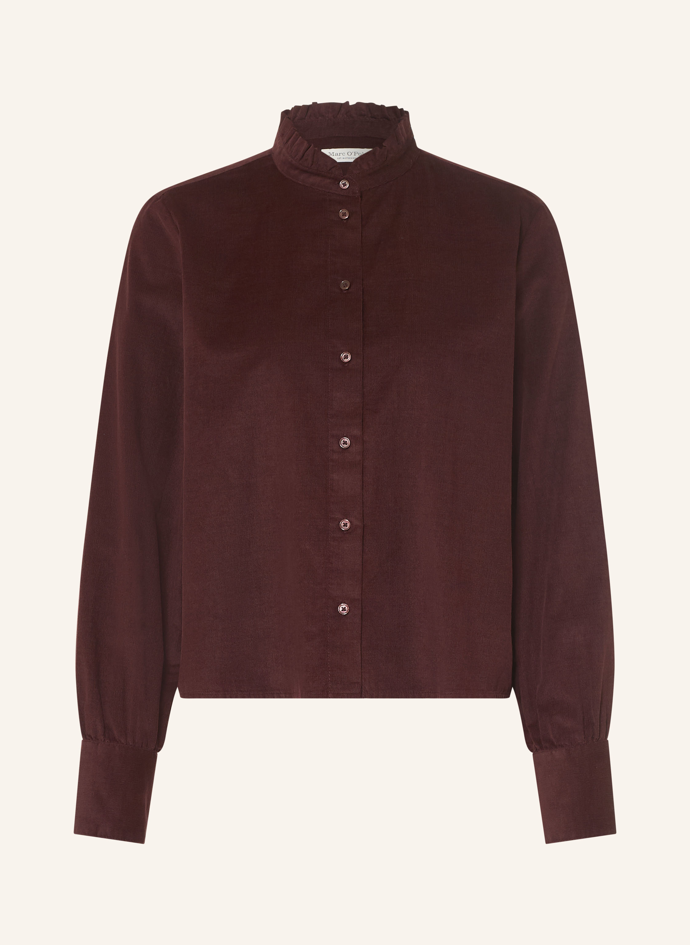 Marc O'Polo Cordbluse mit Rüschen