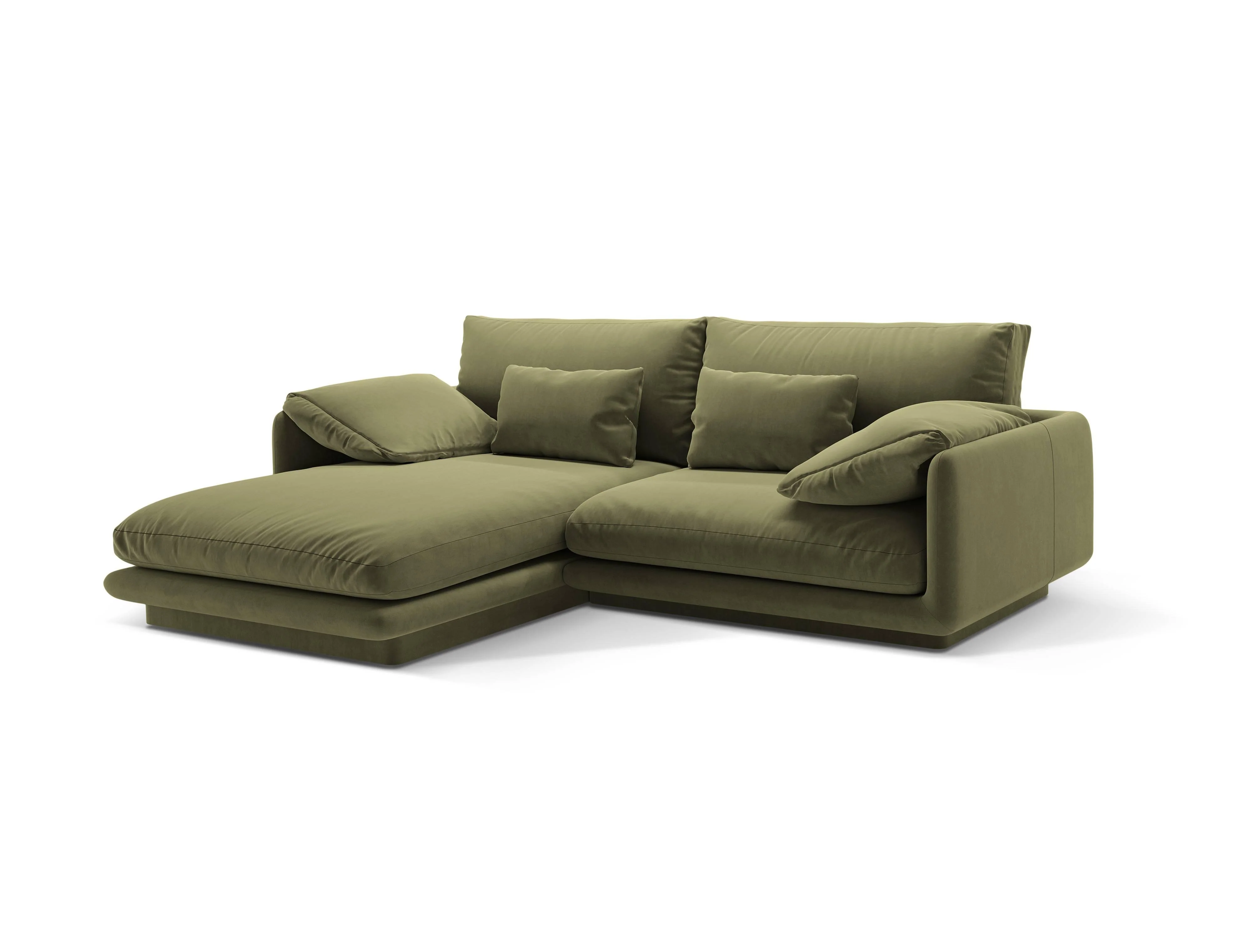 3-zits hoekbank Torino links velvet