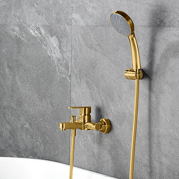 Mitigeur Bain/Douche Anti-Calcaire Or Brossé IMEX ROMA BDR001-4OC