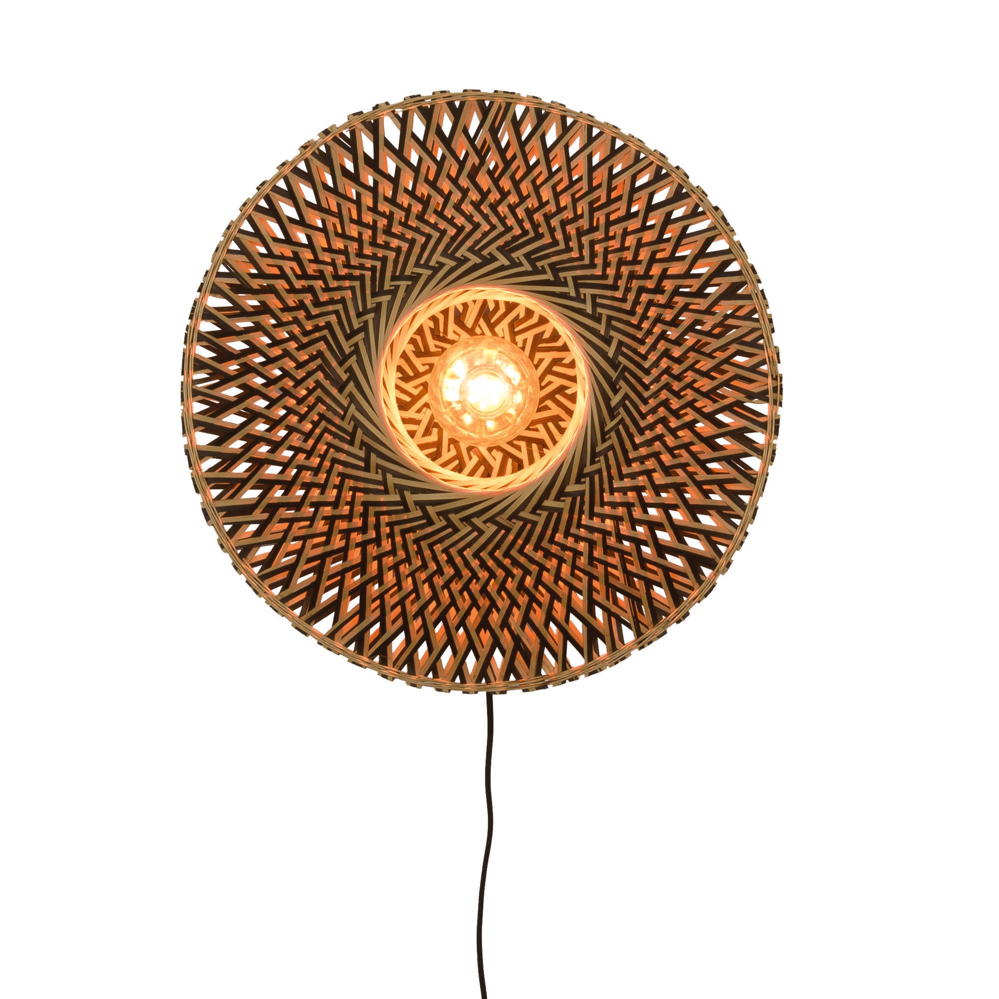 GOOD&MOJO wandlamp Bali - bruin - Ø44cm