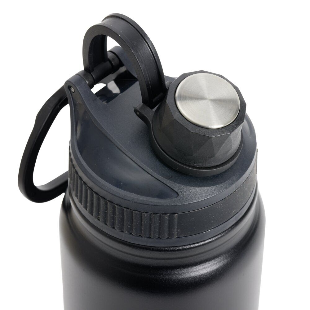 Gourde en inox 830ml noire Ø7,8xH28,5cm