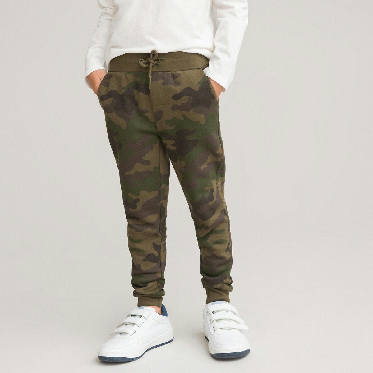 Jogpant imprimé camouflage en molleton 3-14 ans