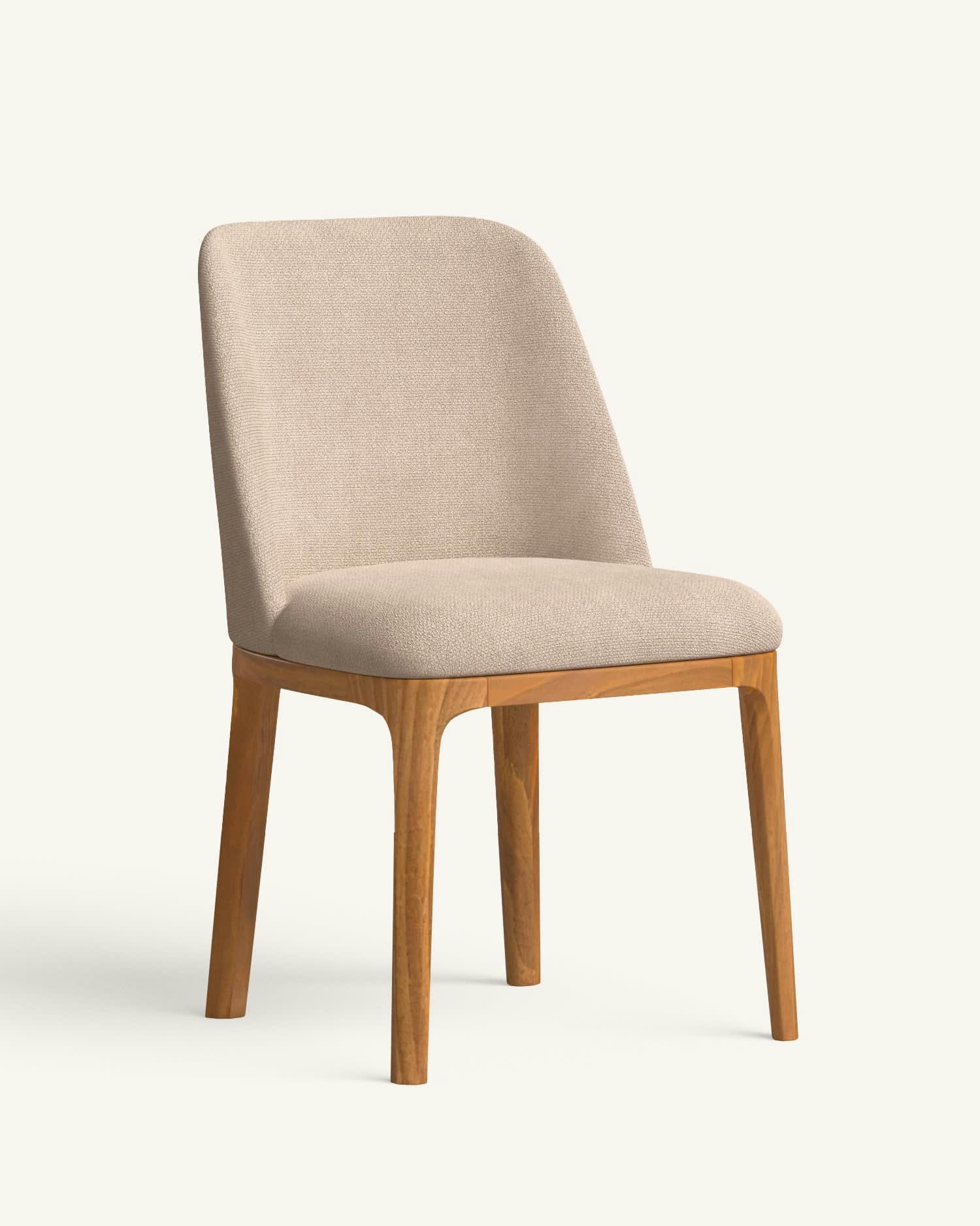 ALANA - 2 Chaises fabriqué à la main en couleur brun clair