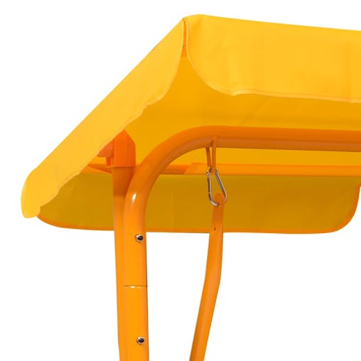 NNEVL Kids Swing Bench Yellow 115x75x110 cm Fabric