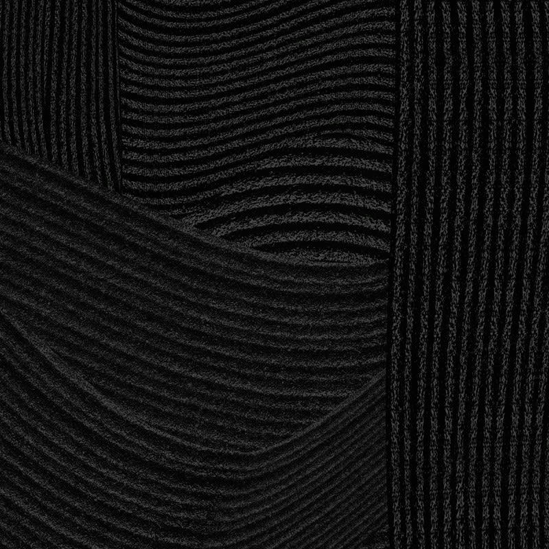 JARDIN JAPONAIS NOIR - Crédence cuisine Lot de 2 crédences ALU L120xH50cm Noir Japon