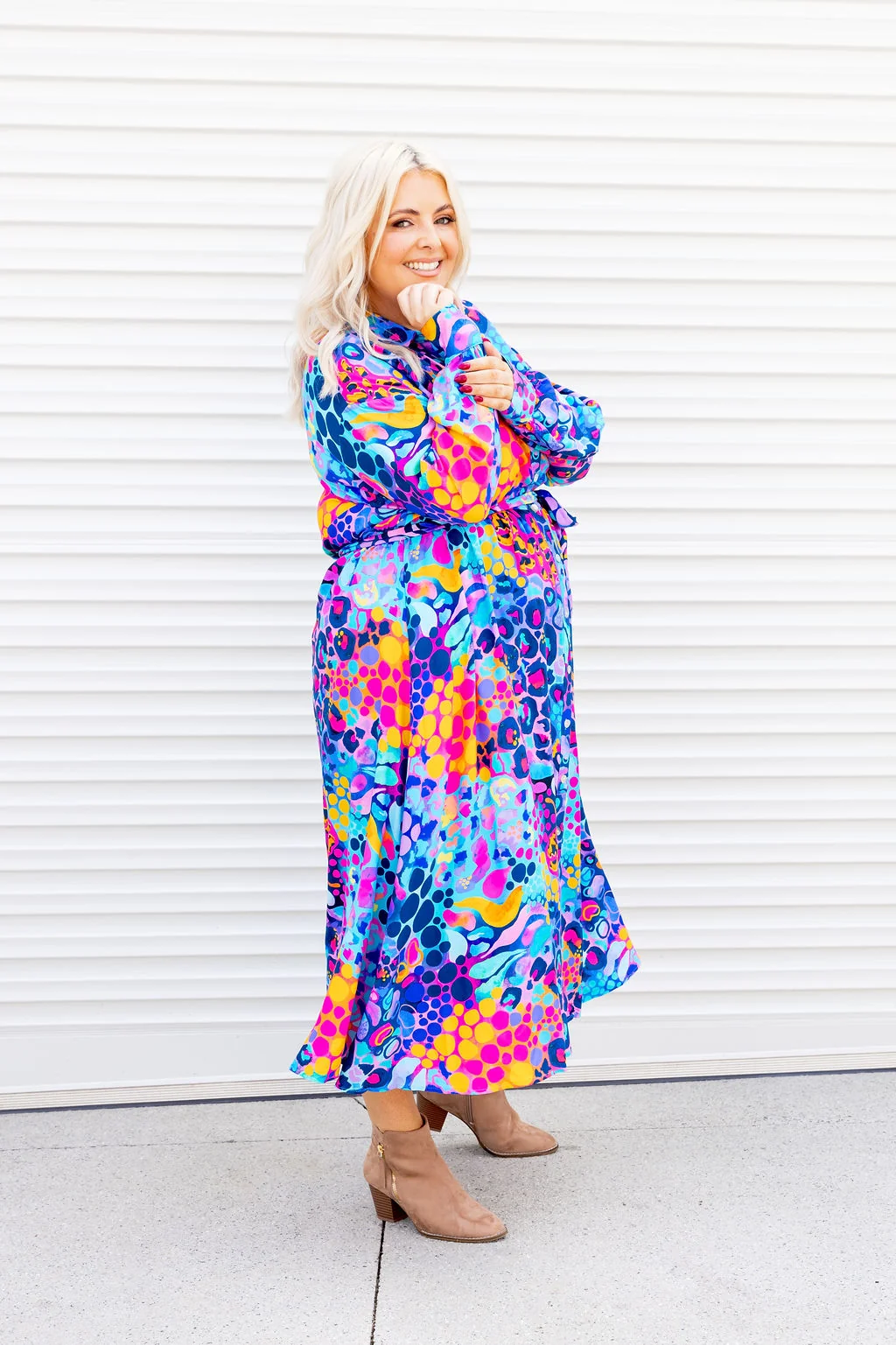 Maddison Midi Dress in Remix by Kasey Rainbow
