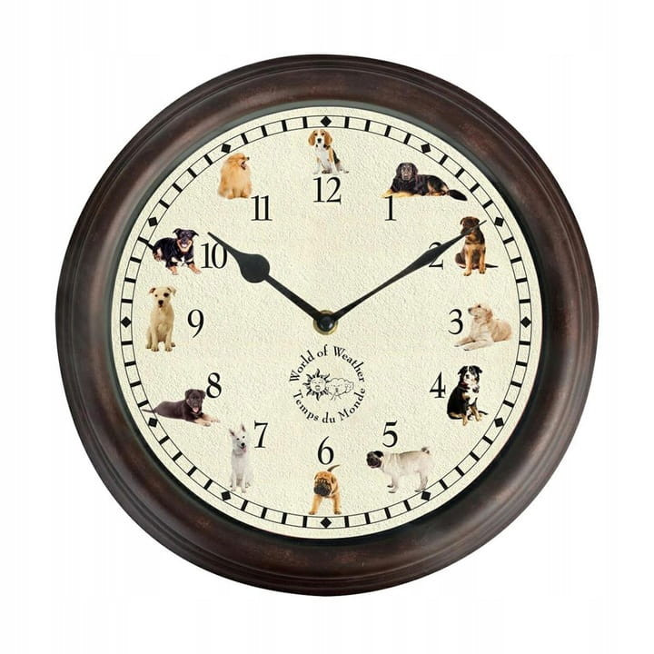 ZEGAR do salonu kuchni ODGŁOSY PSÓW vintage 30cm Zegar z Psami Psy Pieski