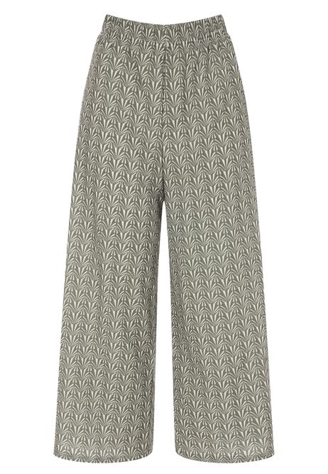 Womens Geo Print Ankle Length Trousers