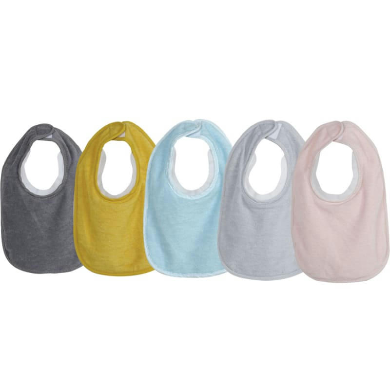 - Lot de 5 bavoirs à velcro Bib'up