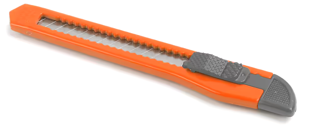Certified Snap-Off Utility Knife, 9-mm, Orange