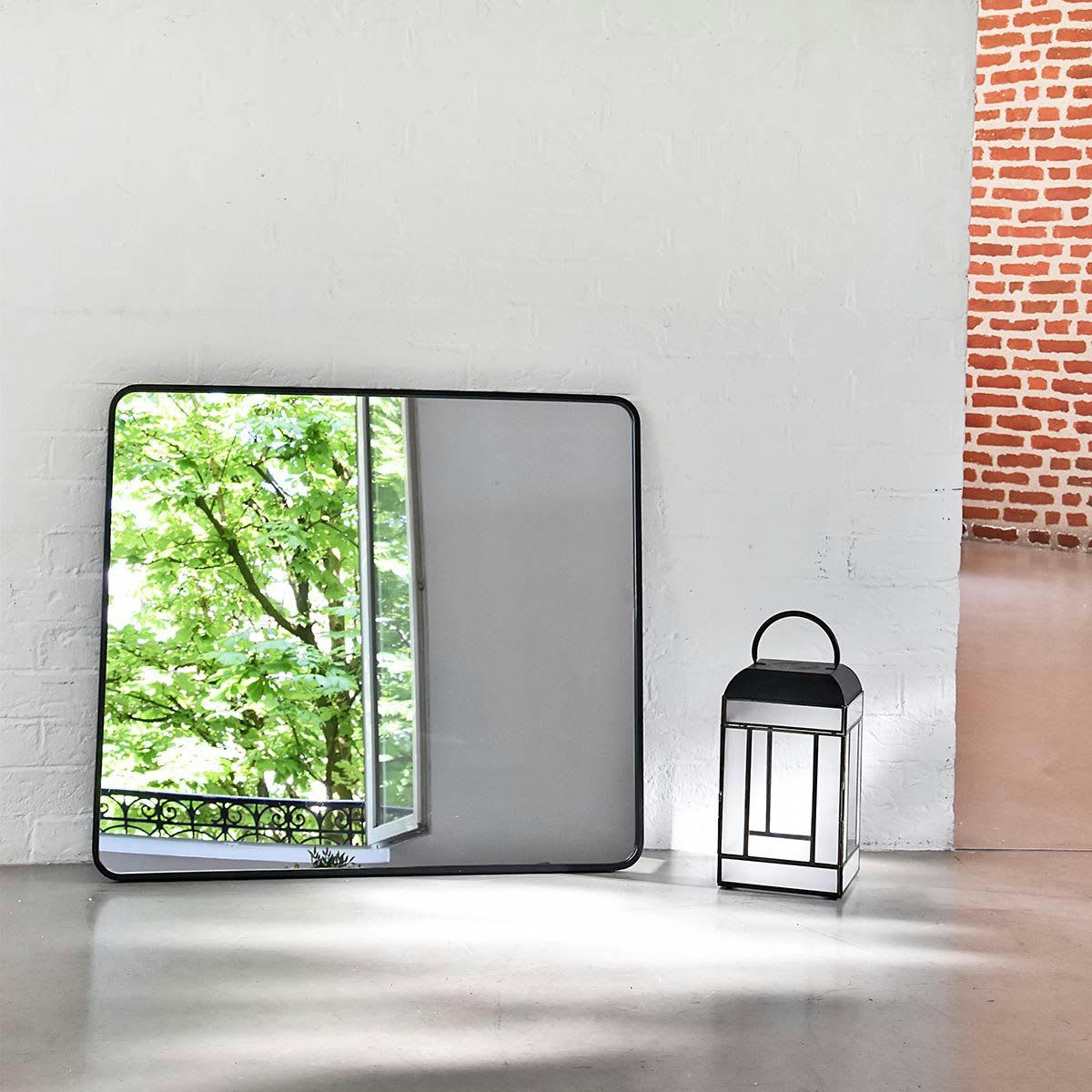 UPTOWN - Miroir rectangulaire en métal noir 75x85