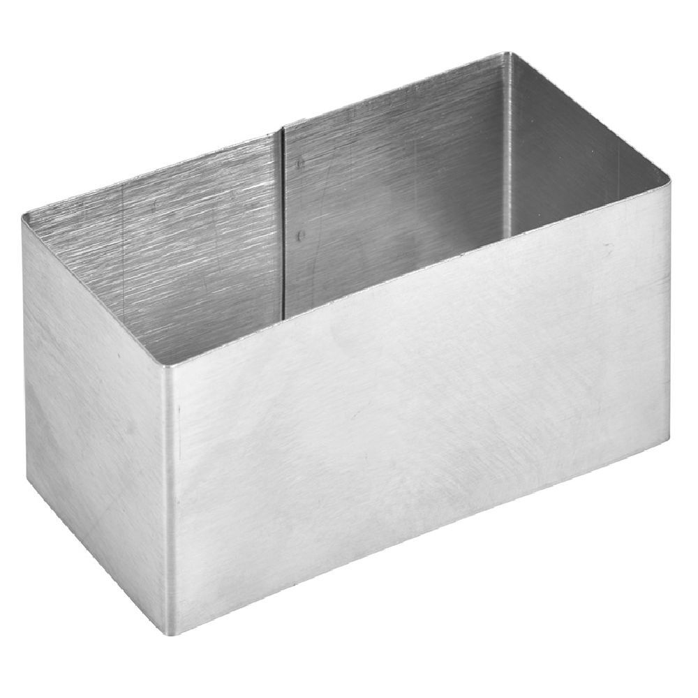 Rectangle de présentation en inox