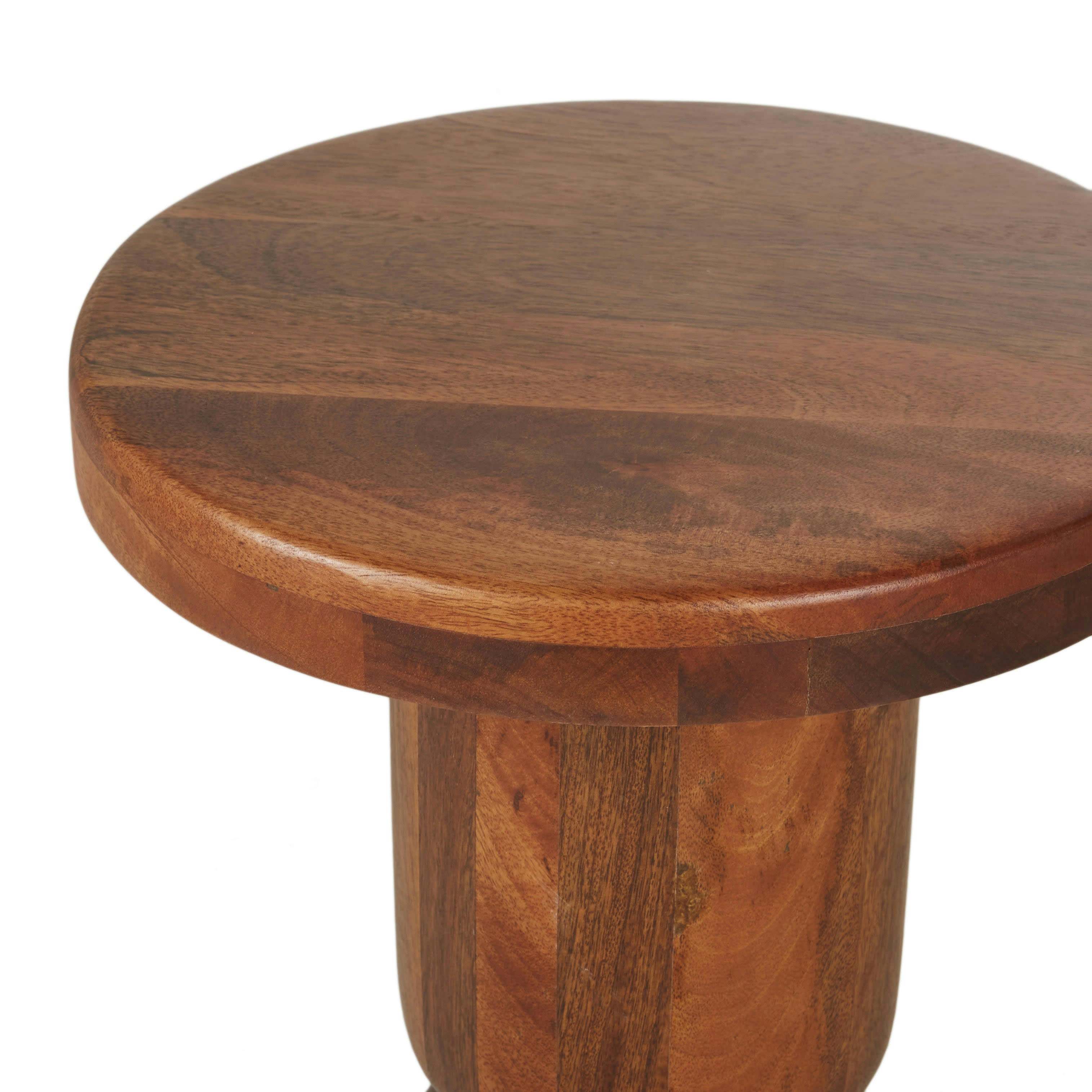 ISABELLE - Bout de canapé en bois de manguier massif