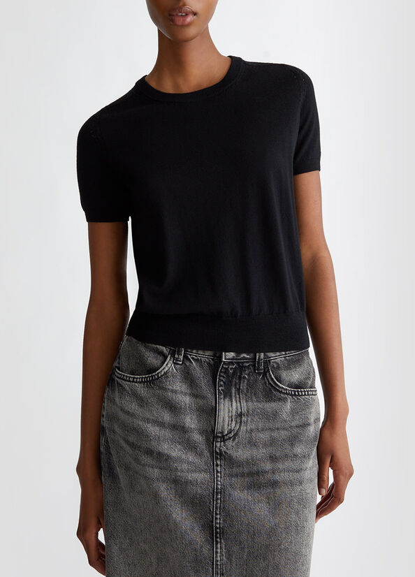 T-shirt in maglia di lana