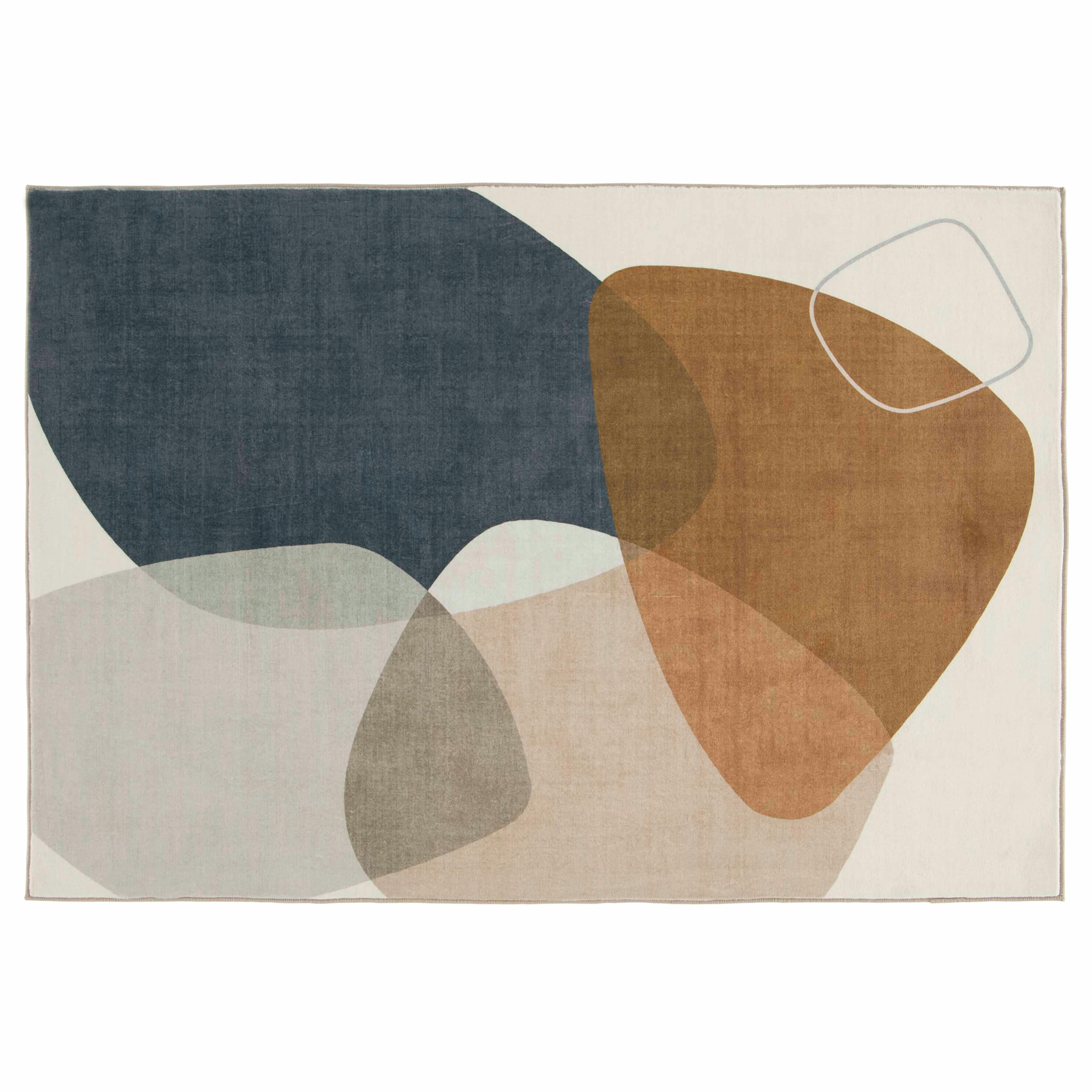 DEAN - Tapis tissé plat rectangulaire motifs abstraits 120 x 170 cm