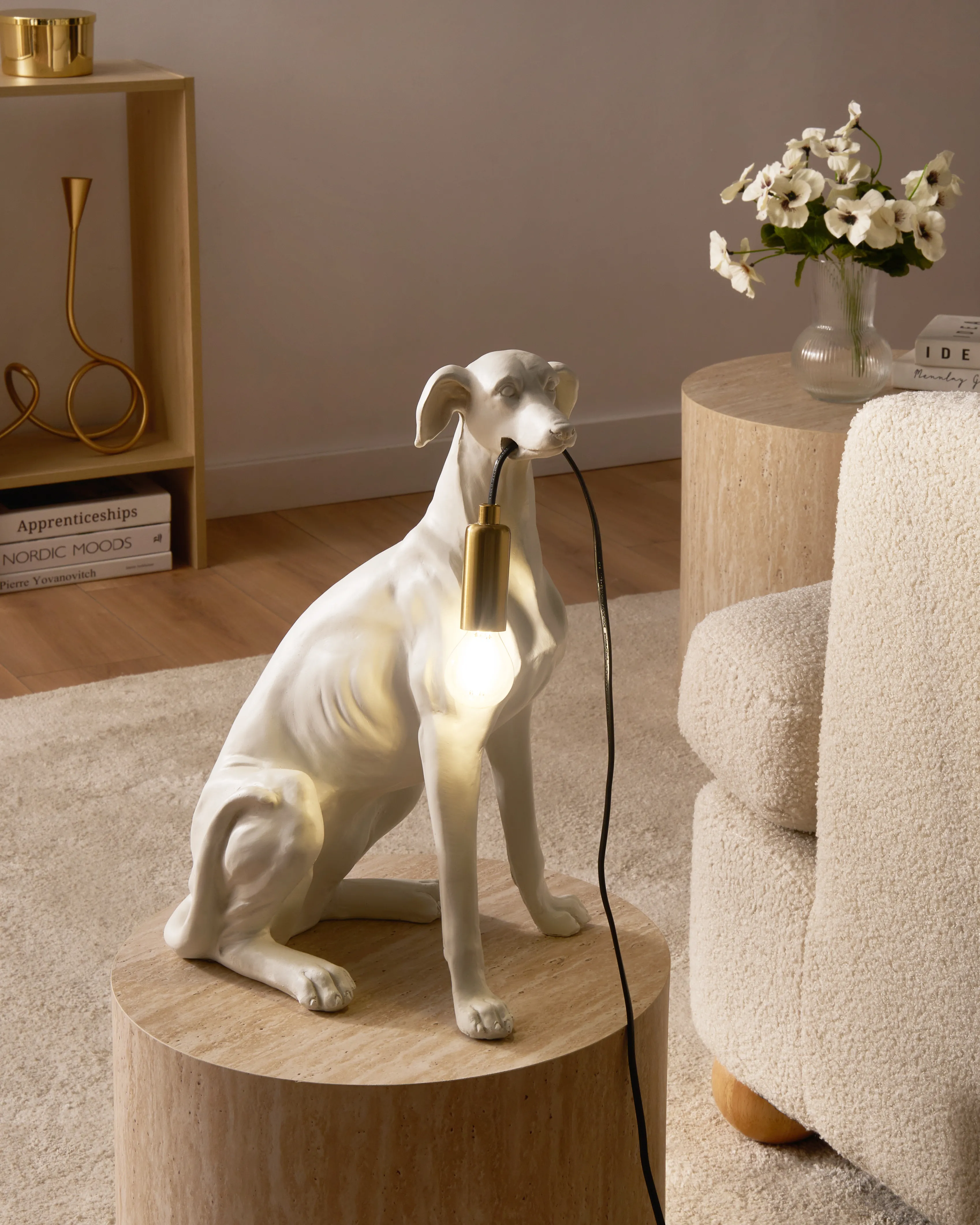 Table Lamp Dog SPRINT White